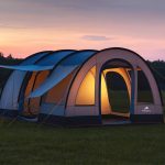 CampFeuer Tienda de Campaña Familiar Extragrande TúnelX I 4 Personas I Columna de Agua 5.000 mm I con 3 Entradas (Azul/Gris) : Amazon.es: Deportes y aire libre