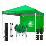 Carpa plegable 3x3m Verde para playa o camping con bolsa de transporte