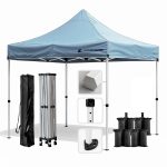 Carpa plegable 3x3m Gris con barras hexagonales