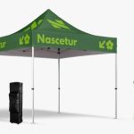 carpa 3x3 metros con estructura de aluminio y tejido impermeable personalizado