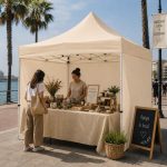 CARPA PLEGABLE METAL BEIGE C/ PAREDES DONNA GARDEN 3X3 METROS