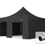5x5 m Carpa plegable, PROFESSIONAL aluminio 50mm, laterales sin ventana, negro | Leroy Merlin