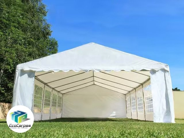 carpas-5x5-335kst-1.jpg Carpa 5X5 ECO PVC 700 Blanca con ventanas - Imagen 1