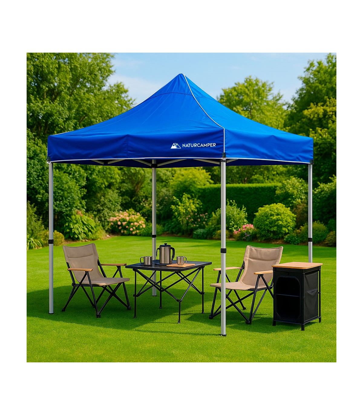 carpas-portatiles-595ahl-1.jpg Carpa Plegable de 300x300 cm para jardin y playa - Imagen 1