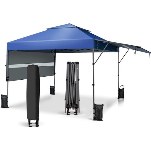 carpas-portatiles-713ggx-1.jpg Carpa Plegable 3x3 Impermeable, Carpa Exterior Con Ruedas Y Bolsa Portátil, Costway 300 X 537 X 290 Cm Azul con Ofertas en Carrefour | Ofertas Carrefour Online - Imagen 1