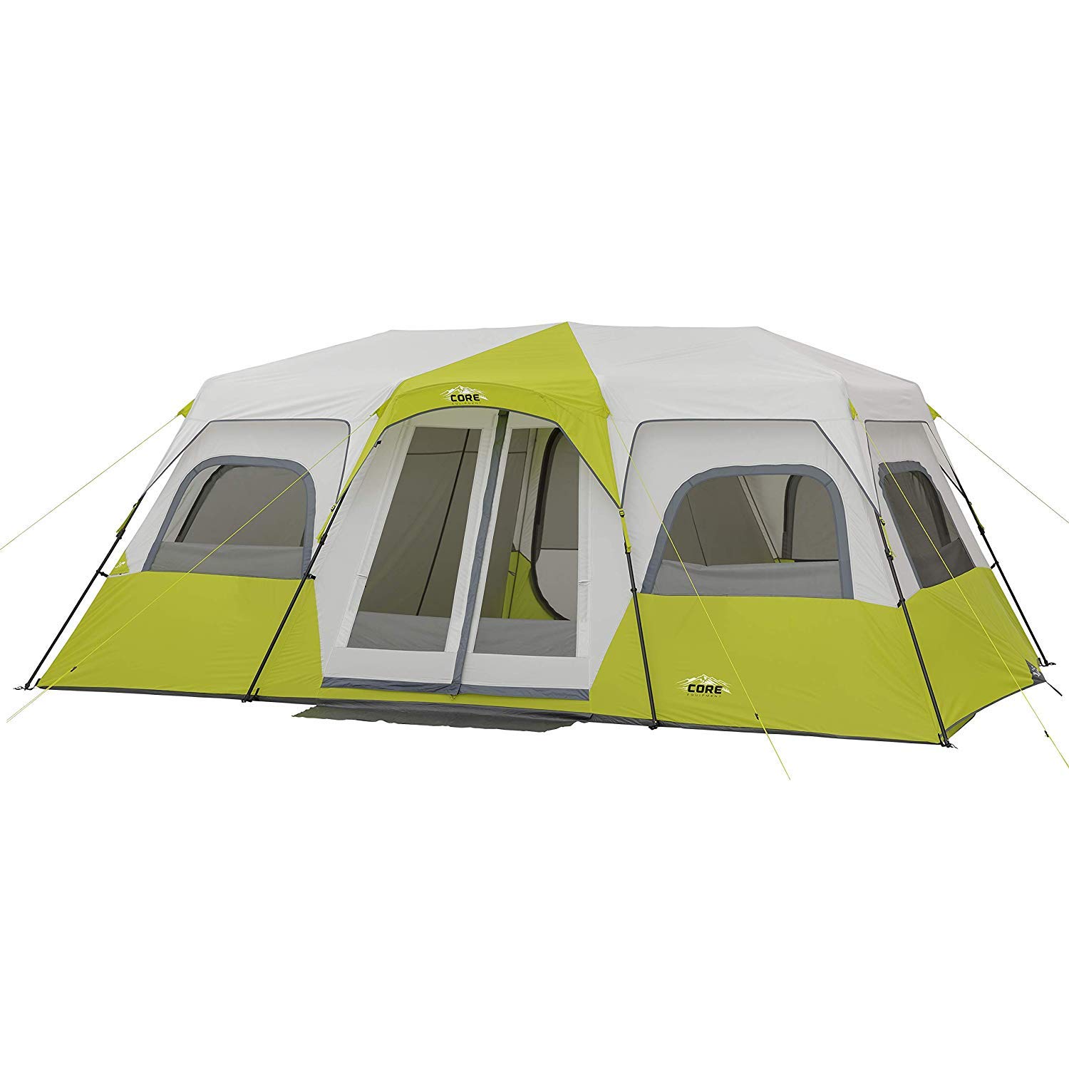 casa-de-campana-356sbq.jpg CORE Tienda de campaña instantánea para 12 personas | Tienda familiar grande de 3 habitaciones para instalación rápida de 2 minutos | Bolsillos de almacenamiento incluidos : Amazon.es: Deportes y aire libre - Imagen 1
