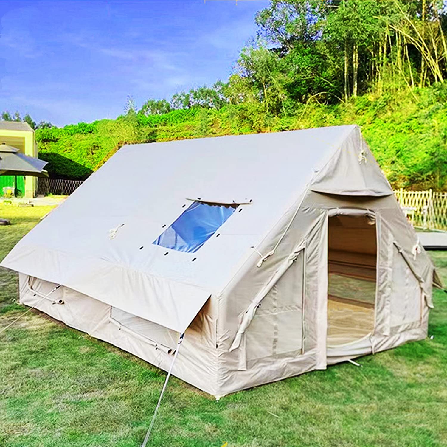 casas-de-campana-502bai.jpg WTTTTW Tienda de campaña Inflable portátil con Bomba y Bolsa de Transporte, Tienda de campaña Impermeable a Prueba de Viento de fácil instalación, Tiendas de campaña Familiares Grandes : Amazon.es: Deportes y - Imagen 1