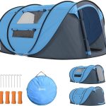 Outsunny Tienda de Campaña Pop up 3 Personas 263,5x220x123 cm Azul | Tienda de Camping Instantánea, Ventanas, Bolsillos, Bolsa de Transporte, Impermeable, Anti UV : Amazon.es: Deportes y aire libre