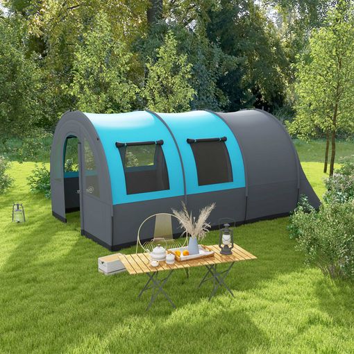 outsunny-tienda-de-campana-299mcm.jpg Tienda De Campaña Outsunny Poliéster, 480x260x200 Cm, Gris con Ofertas en Carrefour | Ofertas Carrefour Online - Imagen 1