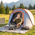 Outsunny Tienda de Campaña Pop Up para 2 3 Personas Tienda de Camping Plegable Portátil Impermeable con Ventana Puerta y Bolsa de Transporte para Pescar Senderismo 245x148x105 cm Gris Conforama