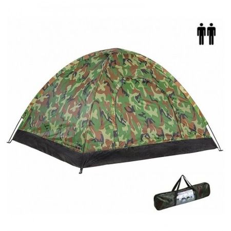 tienda-campana-2-personas-820arl.jpg Tienda De Campaña Para 2 Personas Verde Camuflaje Impermeable, Acampar, Camping, Carpa Iglú - Imagen 1