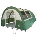 Tienda de campaña 4 personas tafetán 185T verde 483x340x193 cm