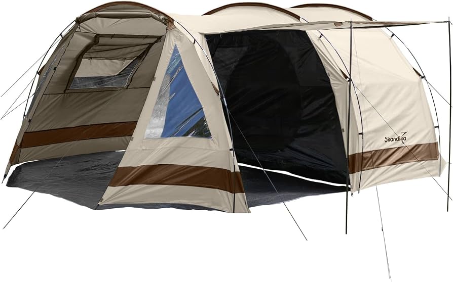 tienda-campana-6-personas-871cyw.jpg Skandika Kambo Tienda de campaña Familiar túnel para 6 Personas | Impermeable con 3000 de Columna de Agua, 2 m de Altura, 3 entradas, Techo Solar, toldo (Beige) : Amazon.es: Deportes y aire libre - Imagen 1