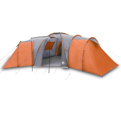 tienda-campana-familiar-592ixo.jpg Tienda De Campaña Familiar Iglú 12 Personas Impermeable Naranja Vidaxl - Imagen 1