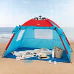 Aktive Paravientos y carpa de playa para 4 personas c/suelo, puerta y ventanas