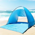 Tienda de playa portátil – tienda de campaña sencilla con parasol – incluye bolsa de almacenamiento y estacas (azul, 145 x 165 x 110 cm). | Leroy Merlin