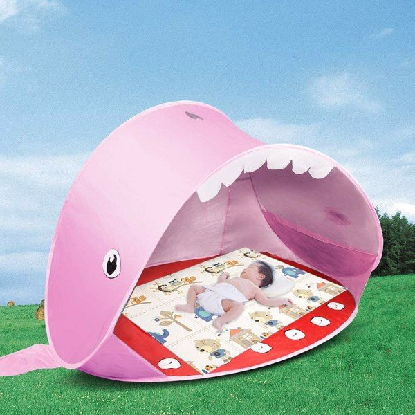 tienda-campana-playa-334dff.jpg Opret Tienda Playa Bebe, Pop up Tiendas de Campaña con Piscina para Niños Carpa Plegable Portátil Anti UV 50+ Protector Solar, Estilo de Ballen Rosa - Imagen 1