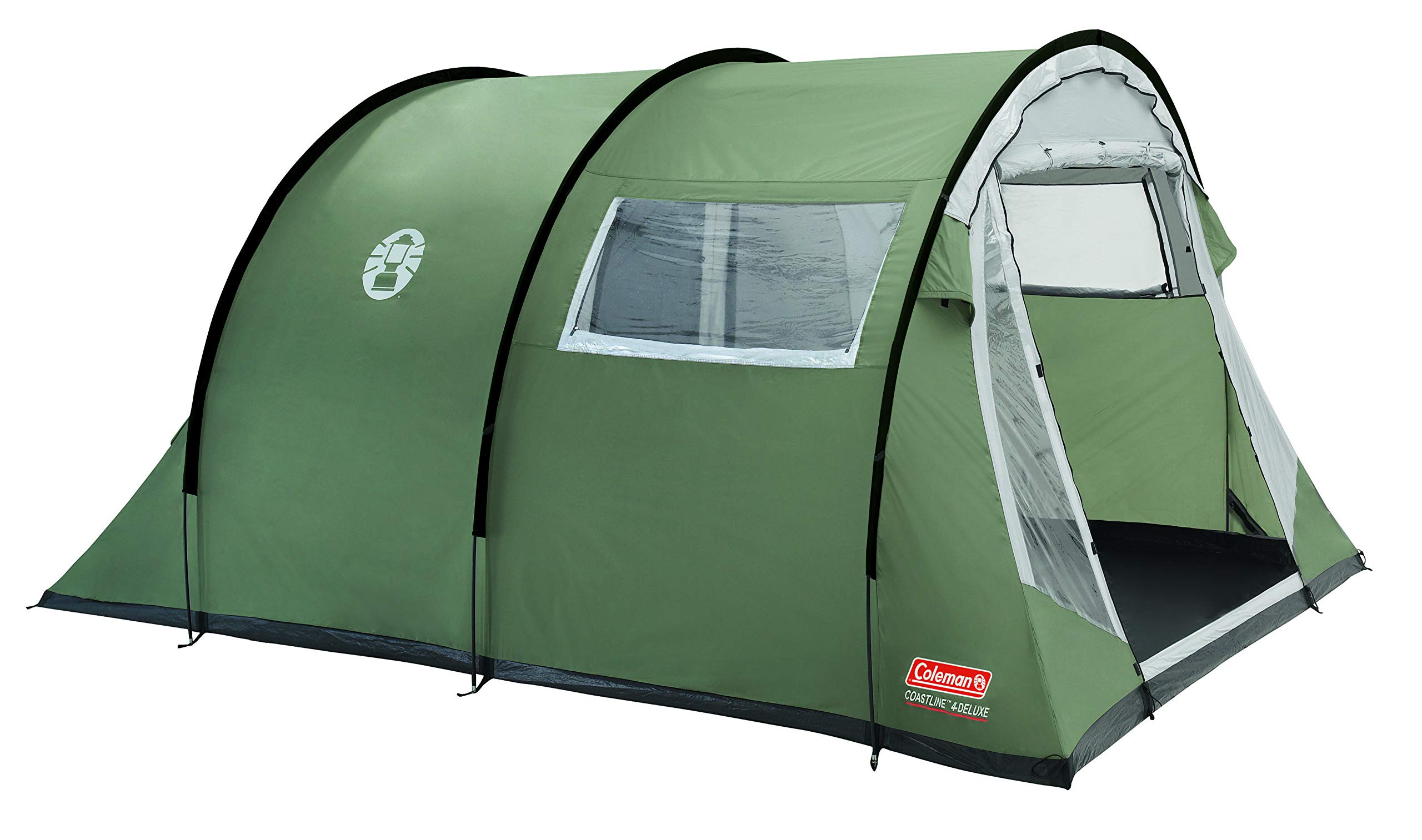 tienda-coleman-226ggi-1.jpg Coleman 4 Personen Zelt Coastline Deluxe Tienda de campaña de túnes de 4 plazas para Camping o Festivales, Acampada, Familiar, Impermeable hasta 3000 mm de Columna de Agua, Verde, 4 Personas : Amazon.es: - Imagen 1