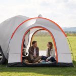 VEVOR Tienda de Campaña para Camioneta 240×240×230 cm Tienda de Camión de Doble Capa Impermeable PU2000 mm para 6 8 Personas Tienda de Camping para Coche SUV para Acampar Viajar al Aire Libre