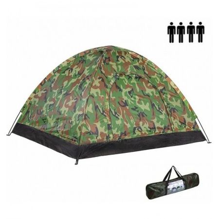 tienda-de-campana-4-personas-484zeb.jpg Tienda De Campaña Camuflaje Para 4 Personas Impermeable Acampar Camping Carpa - Imagen 1