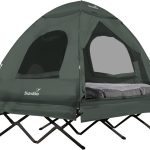 Skandika Haug Tienda de campaña 2 Personas | Cama de Camping elevada, colchón de Aire Inflable, Impermeable, Cama de Campamento al Aire Libre, hasta 160 kg (Verde Oscuro) : Amazon.es: Deportes y aire libre