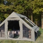 Tienda hinchable grande para 7 8 personas, tienda de camping fácil de montar, tejido de algodón elástico 300D, mejor ventilación