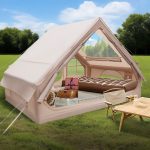 Tienda de Campaña Hinchable para 4 6 Personas, Bomba, Ventanas de Malla, 2 Puertas, Tragaluz, Tenda Campismo Inflable Familiar, Bolsa de Transporte, M | Leroy Merlin