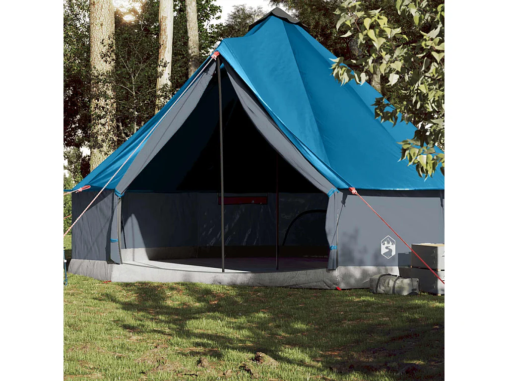 tienda-de-campana-impermeable-812pjt.webp Tienda de campaña familiar tipi 10 personas impermeable azul ES566284 - Imagen 1