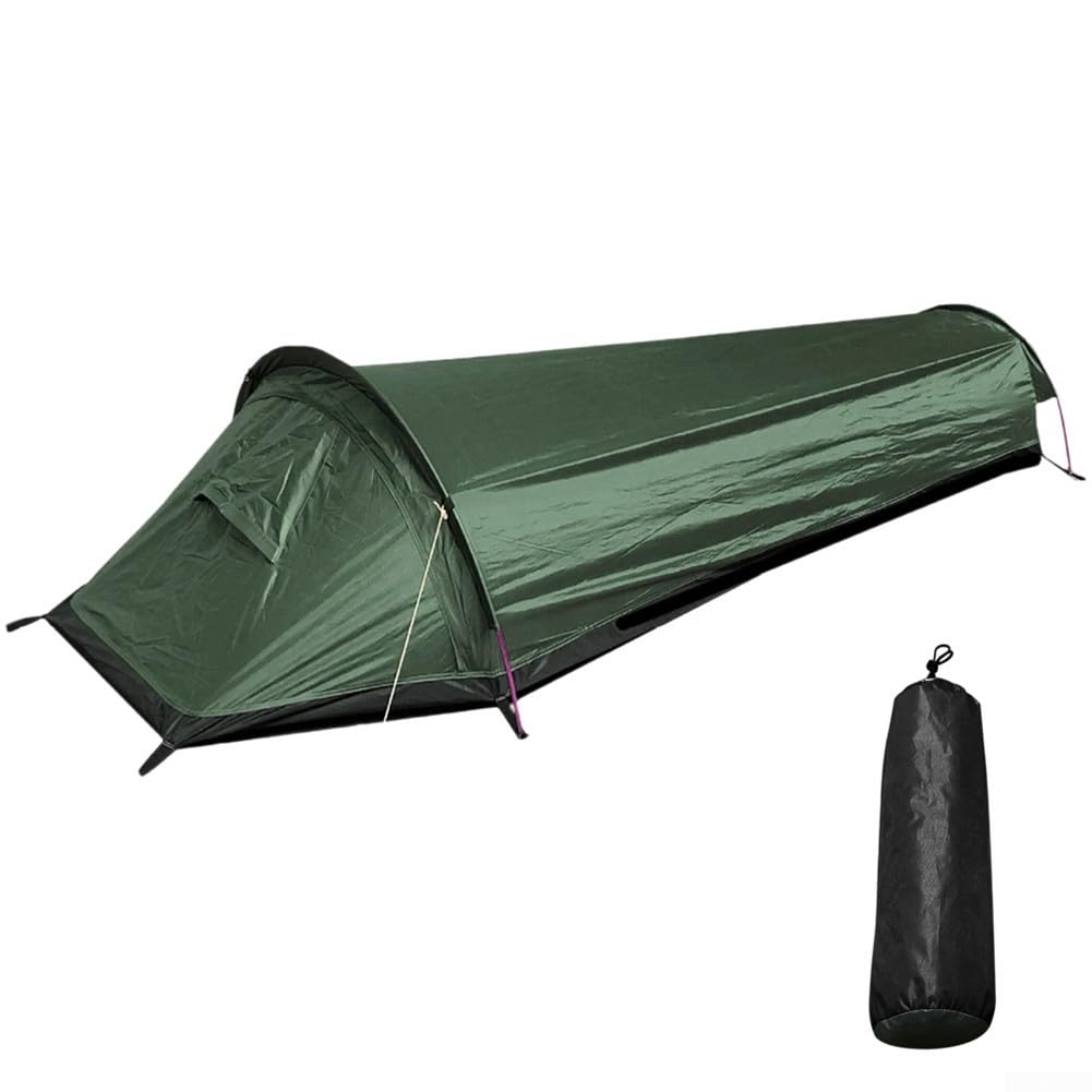 tienda-de-campana-ligera-390rjp.jpg HOHOVYVY Tienda de campaña, Tienda para 1 persona, Tienda ultraligera, Tienda ultraligera de mochila para acampar en la naturaleza Tienda compacta individual para exteriores (verde) : Amazon.es: Deportes y aire libre - Imagen 1