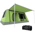 Tienda de campaña ligera, resistente e impermeable para 4 personas con toldo, ventana, ganchos y bolsillo lateral. | Leroy Merlin