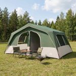 Tienda familiar verde, 533 × 312 × 230 cm, para camping