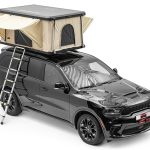 Dragon Winch Tienda de Techo para Coche 2 Personas Techo Duro de Aluminio con colchón, Escalera telescópica, Bolsillos para Accesorios y mosquiteras | Impermeable | Tienda de campaña | Type R :