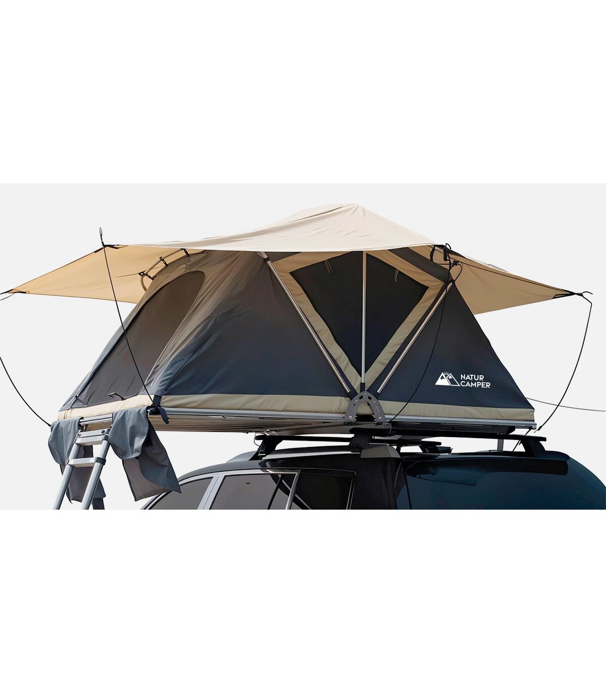 tienda-techo-decathlon-157clh-1.jpg Tienda de Techo NATURCAMPER FOLD140 para Coche, SUV, 4x4 o furgoneta. - Imagen 1