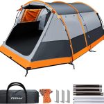 Chihee Tiendas de Camping Tienda Túnel Tienda Familiar 4 Personas con 2 Puertas Tienda de campaña Resistente a la Intemperie Tienda 4 Estaciones Doble Suelo Impermeable Porche con mosquitera Bolsa : Amazon.es: