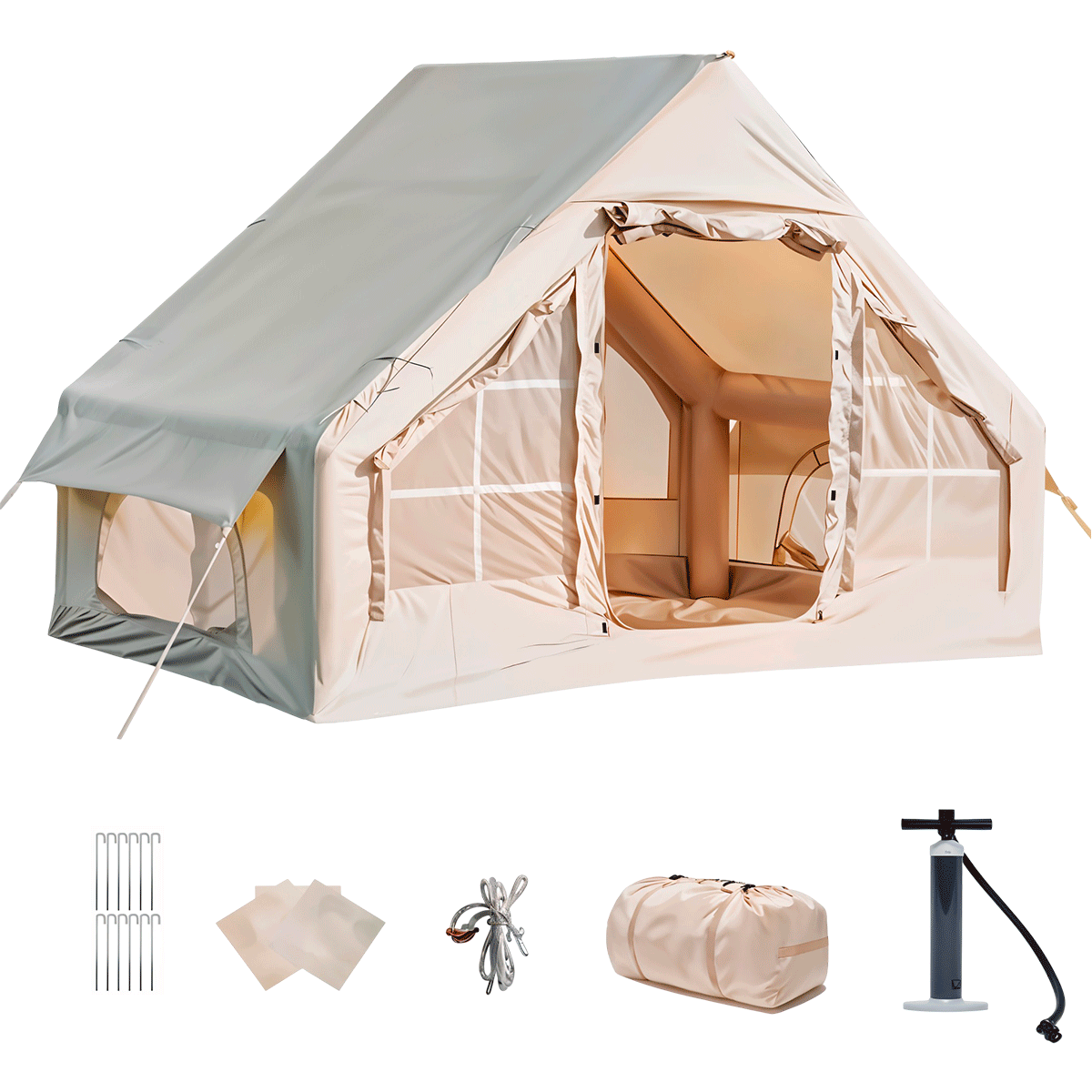 tiendas-glamping-114bhy.png Tienda de Campaña Inflable LUXURY Glamping 2 4 Personas Naturcamper - Imagen 1