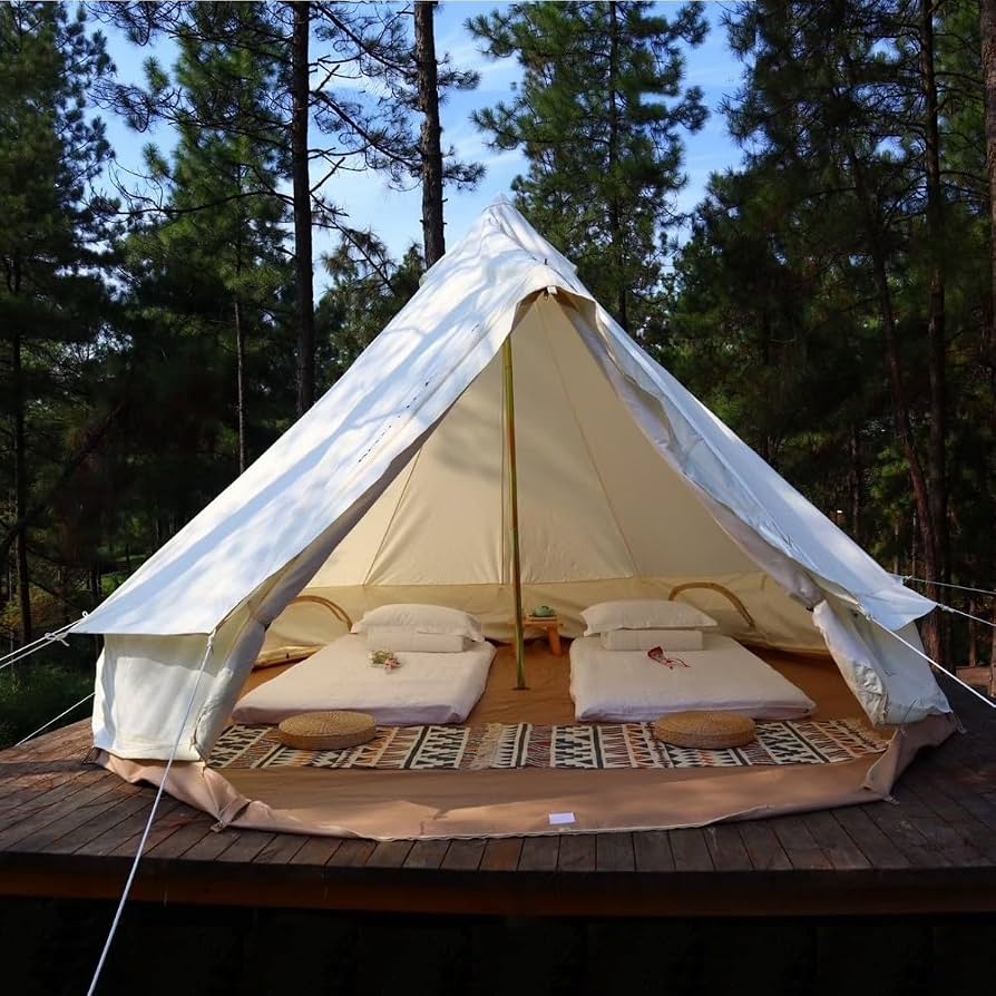 tiendas-glamping-684nzl-1.jpg Safari Camping Tienda Impermeable al Aire Libre 3M 4M 5M 6M Oxford Bell Tent Glamping Yurt Tiendas de Campaña para Acampar y Festivales. (4M Oxford Bell Tiendas de Campaña) : Amazon.es: Deportes - Imagen 1