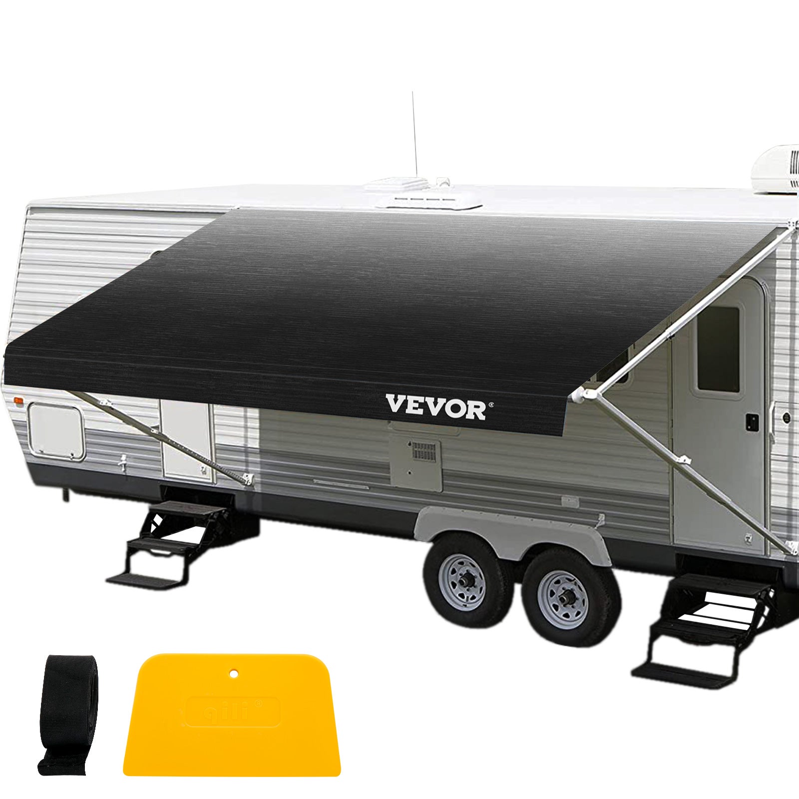 toldo-para-caravana-753idw-1.jpg Toldo para caravana de VEVOR 5,24 x 2,4 m,lona para acampar al aire libre,color degradado de carbón,tela repuesto vinilo de 425 g toldo autocaravana | Leroy Merlin - Imagen 1