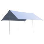 Outsunny® Toldo de Refugio Portátil Impermeable Carpa Tienda de Campaña Grande para Camping Playa Picnic Protección Solar Blanco | AOSOM ES